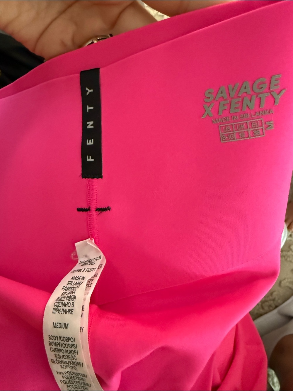 Savage X Fenty Neon Pink High-Waist Leggings - Picture 4 of 5